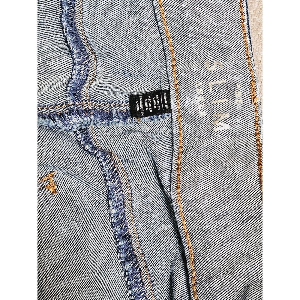 White House Black Market Slim Ankle Studded Jeans Size 10 Mid Wash - Picture 14 of 14